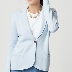 J. Crew Soft Light Blue Schoolboy Sweater Blazer
